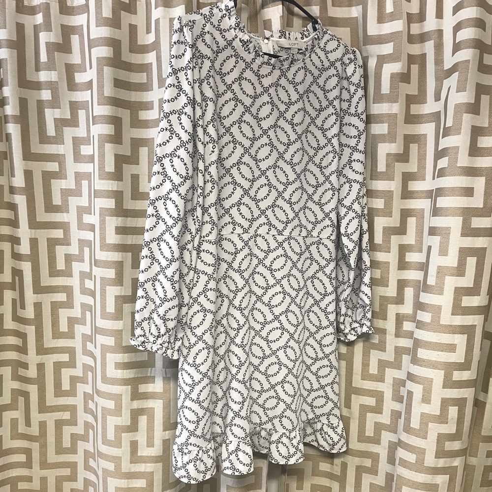 Black and white lightweight dress.